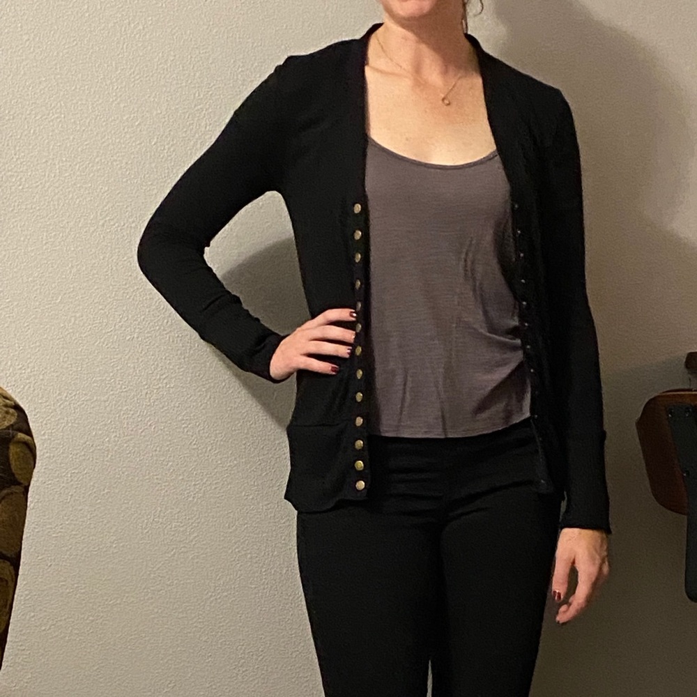 Black cardigan